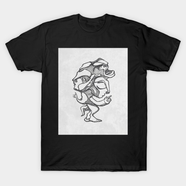 Weird human form illustration T-Shirt by bernardojbp